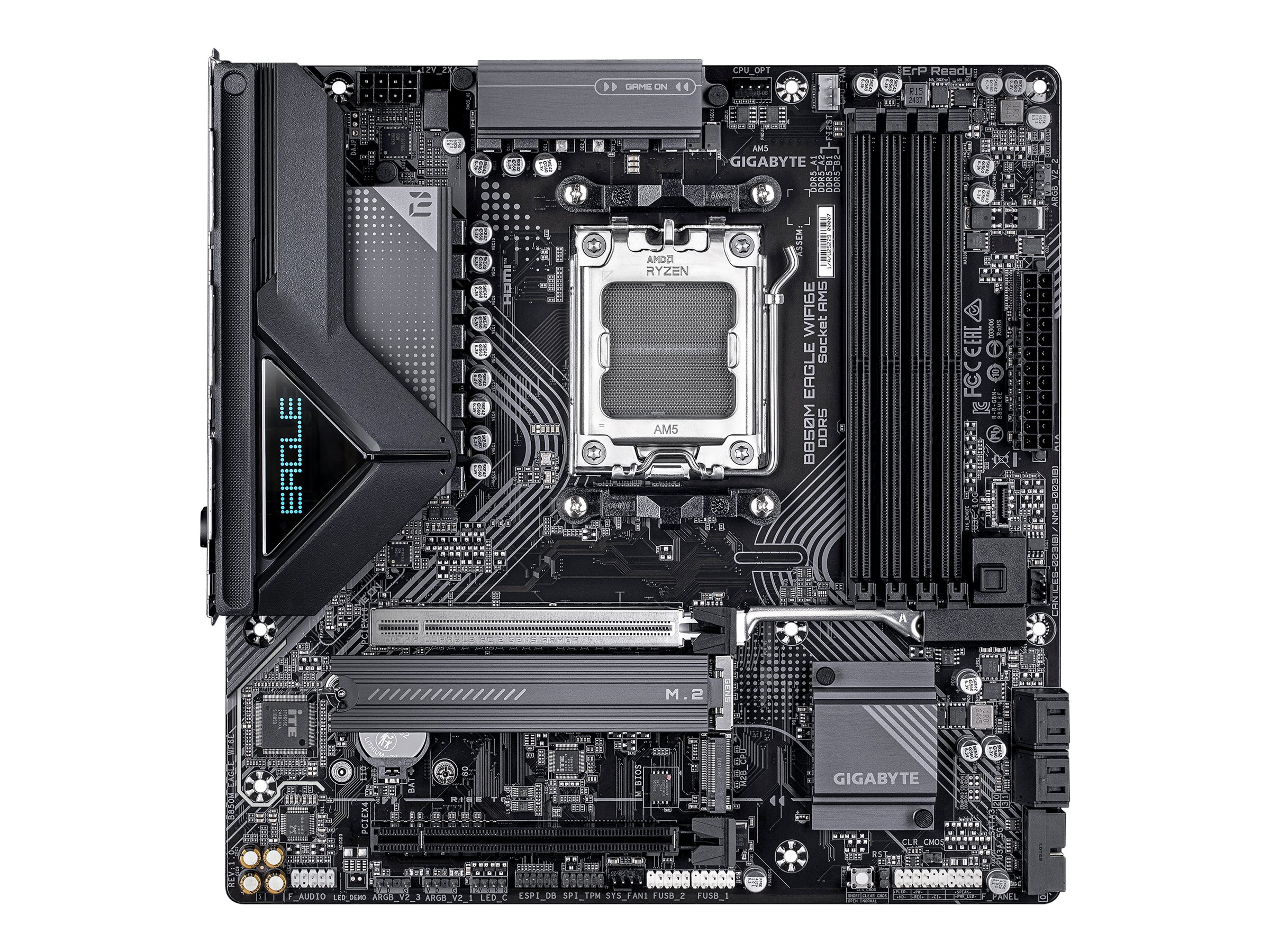 Gigabyte B850M EAGLE WIFI6E - Motherboard - micro ATX - Socket AM5 - AMD B850 Chipsatz - USB-C 3.2 Gen2, USB 3.2 Gen 2, USB 3.2 Gen 1 - 2.5 Gigabit LAN, Wi-Fi 6E, Bluetooth - Onboard-Grafik (CPU erforderlich)