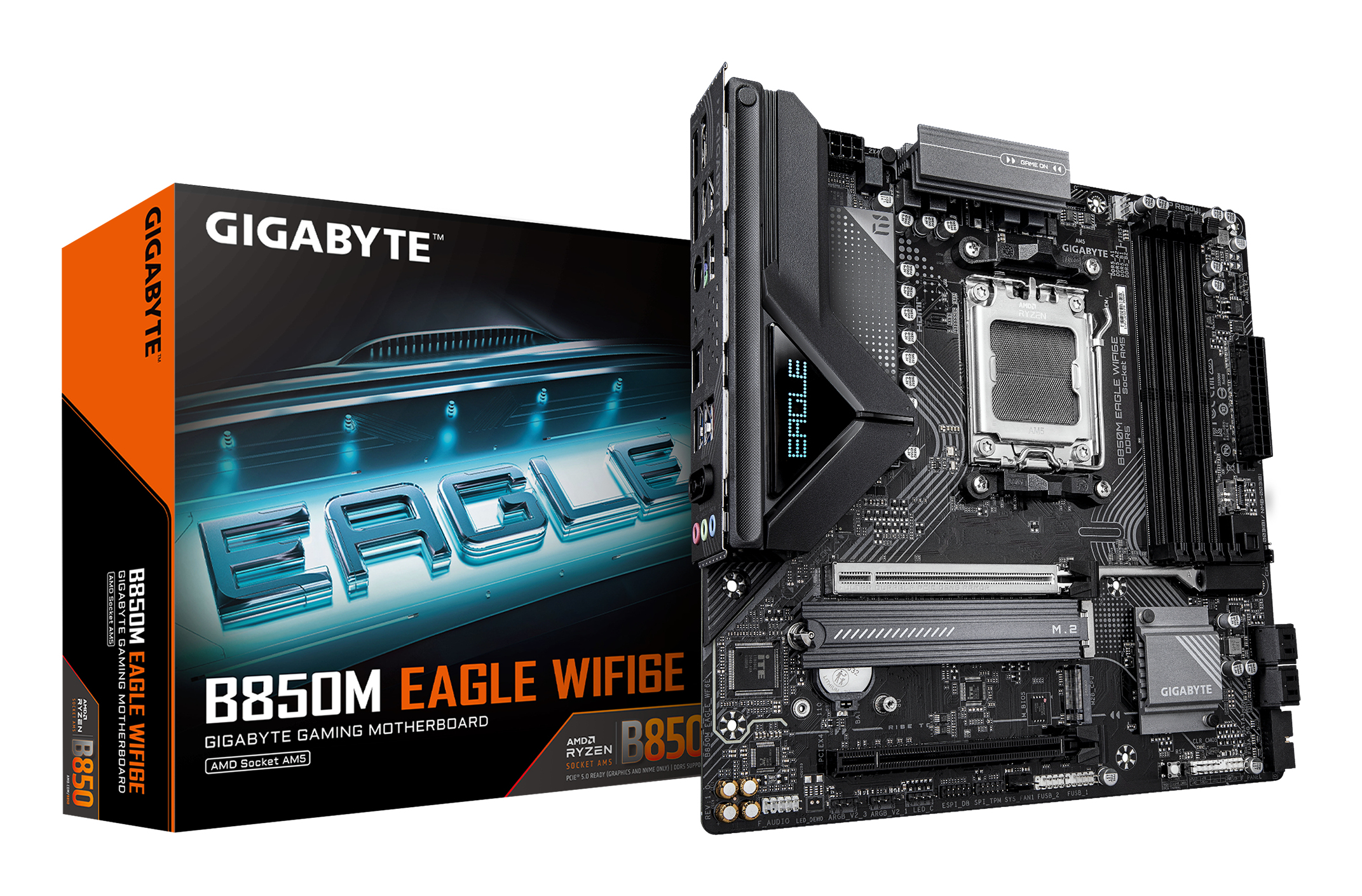 Gigabyte B850M EAGLE WIFI6E - Motherboard - micro ATX - Socket AM5 - AMD B850 Chipsatz - USB-C 3.2 Gen2, USB 3.2 Gen 2, USB 3.2 Gen 1 - 2.5 Gigabit LAN, Wi-Fi 6E, Bluetooth - Onboard-Grafik (CPU erforderlich)