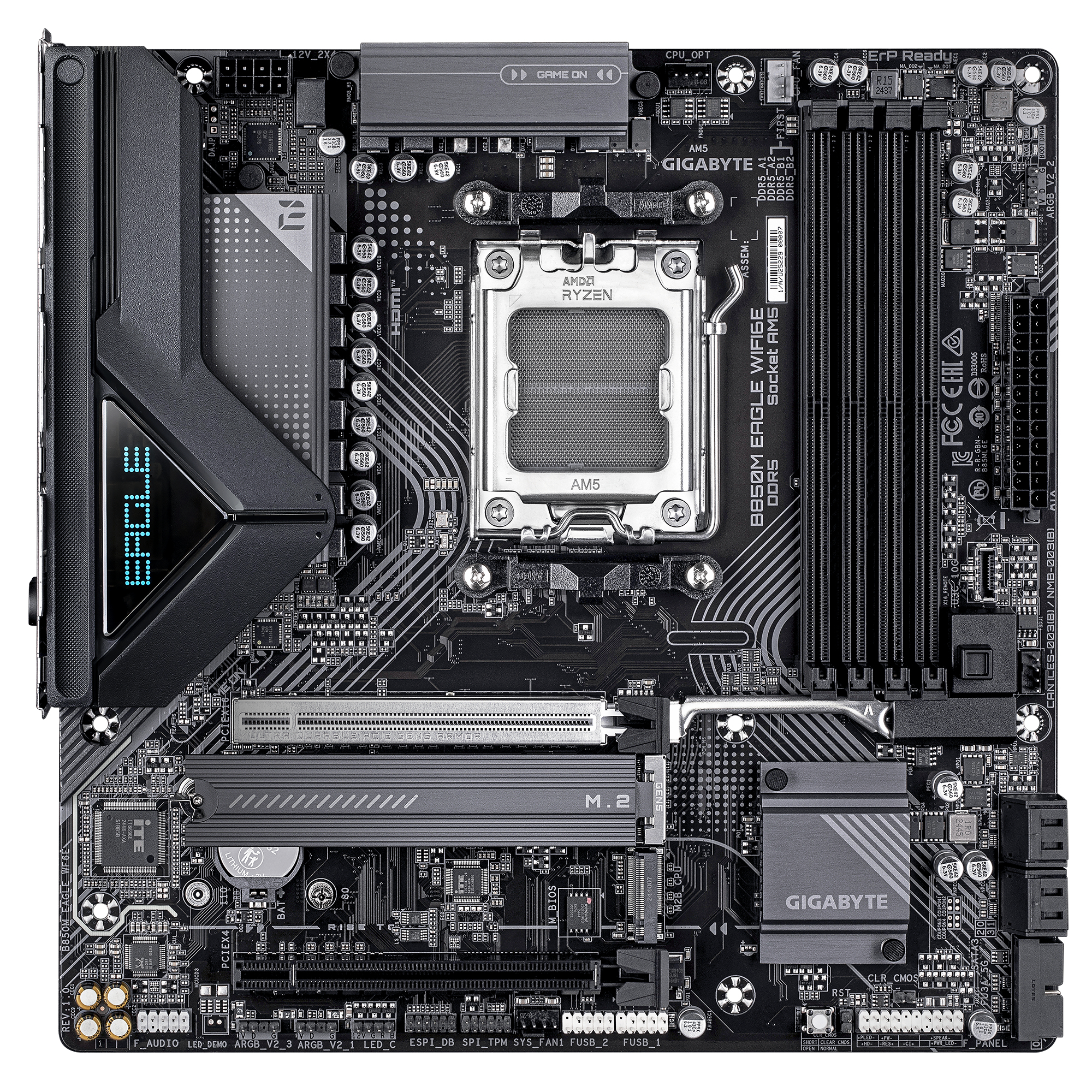 Gigabyte B850M EAGLE WIFI6E - Motherboard - micro ATX - Socket AM5 - AMD B850 Chipsatz - USB-C 3.2 Gen2, USB 3.2 Gen 2, USB 3.2 Gen 1 - 2.5 Gigabit LAN, Wi-Fi 6E, Bluetooth - Onboard-Grafik (CPU erforderlich)