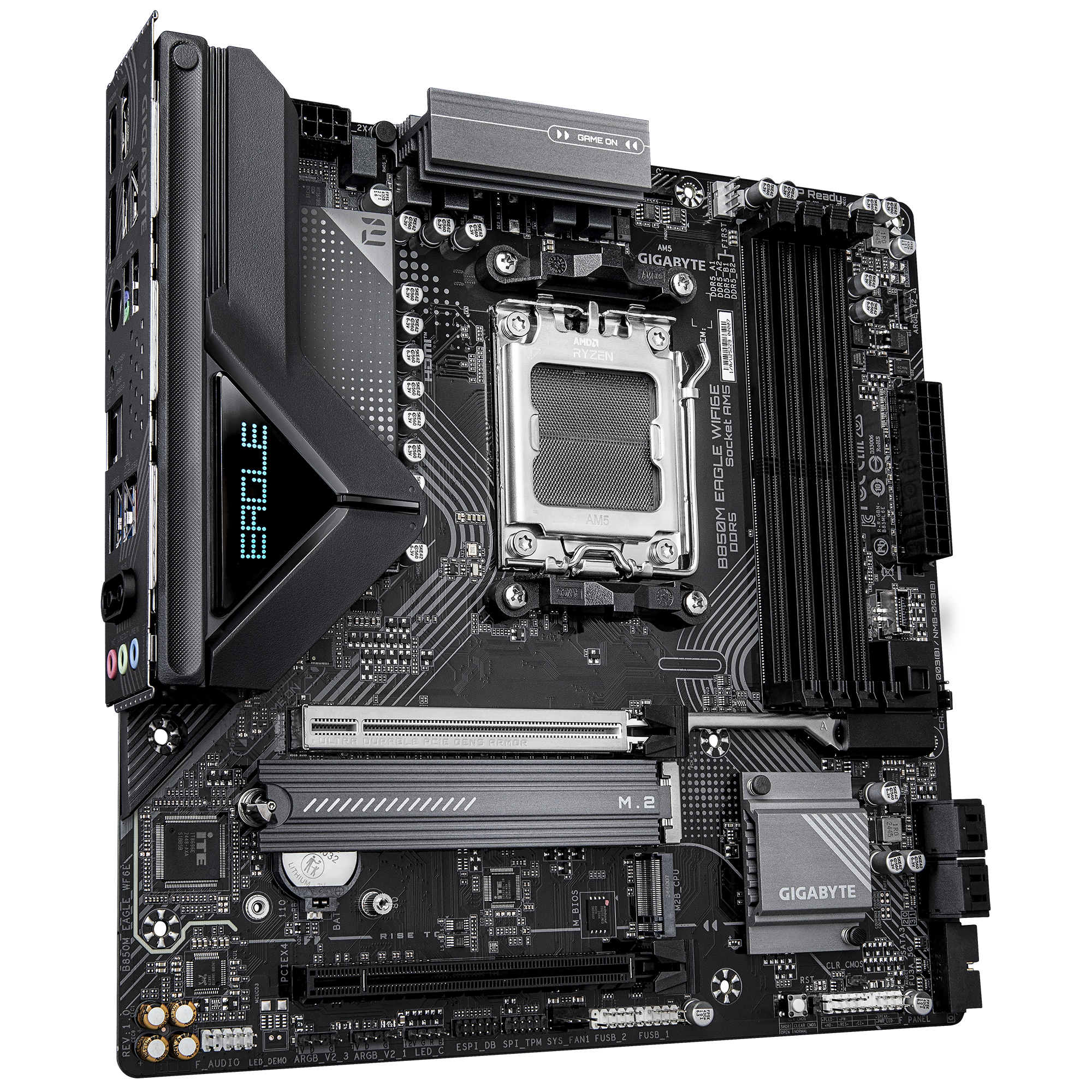 Gigabyte B850M EAGLE WIFI6E - Motherboard - micro ATX - Socket AM5 - AMD B850 Chipsatz - USB-C 3.2 Gen2, USB 3.2 Gen 2, USB 3.2 Gen 1 - 2.5 Gigabit LAN, Wi-Fi 6E, Bluetooth - Onboard-Grafik (CPU erforderlich)