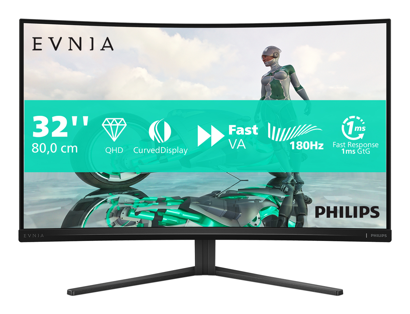 Philips Evnia 3000 32M2C3500L - LED-Monitor - Gaming - gebogen - 81.3 cm (32)