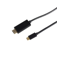 ShiverPeaks 10-57185 1.8m HDMI Type A Standard USB C Schwarz Videokabel-Adapter - Digital/Daten - Digital/Display/Video