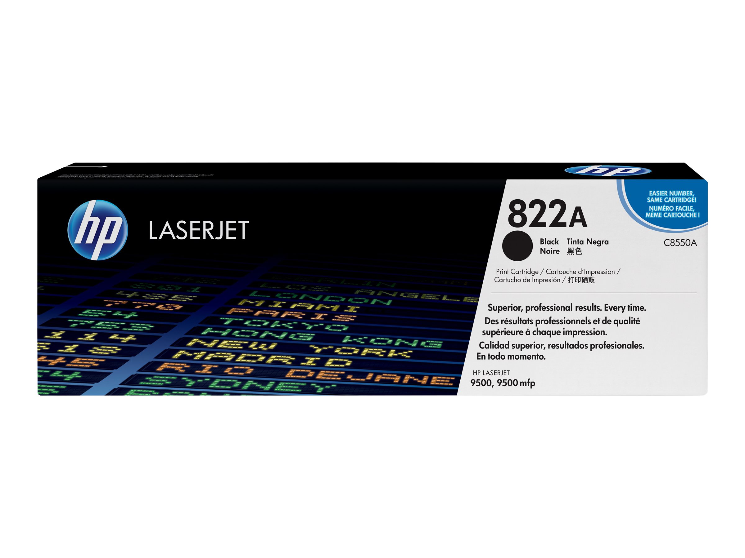 HP 822A Black Original LaserJet Toner Cartridge Cartouche de toner 1 pi�ce(s) Noir