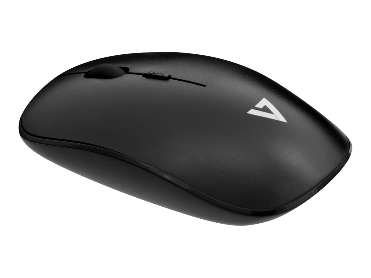 V7 Perfil bajo Wireless ptico Ratn - Negro