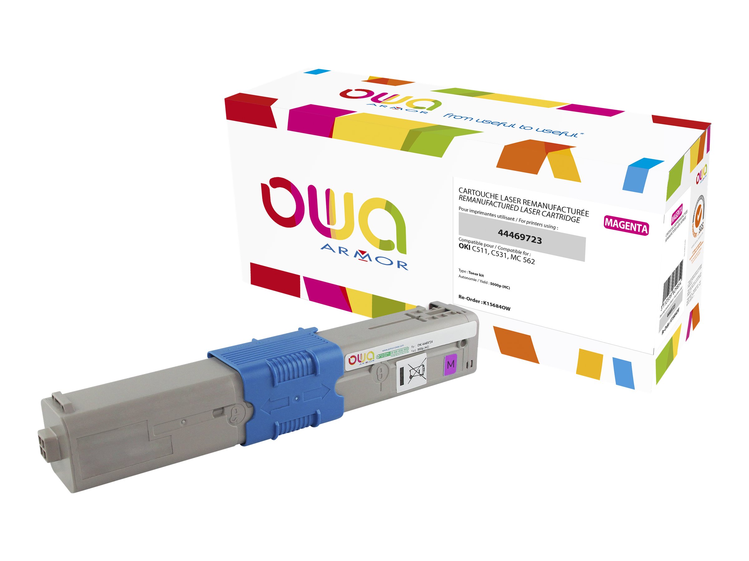 Armor OWA - Magenta - kompatibel - wiederaufbereitet - Tonerpatrone (Alternative zu: OKI 44469723)