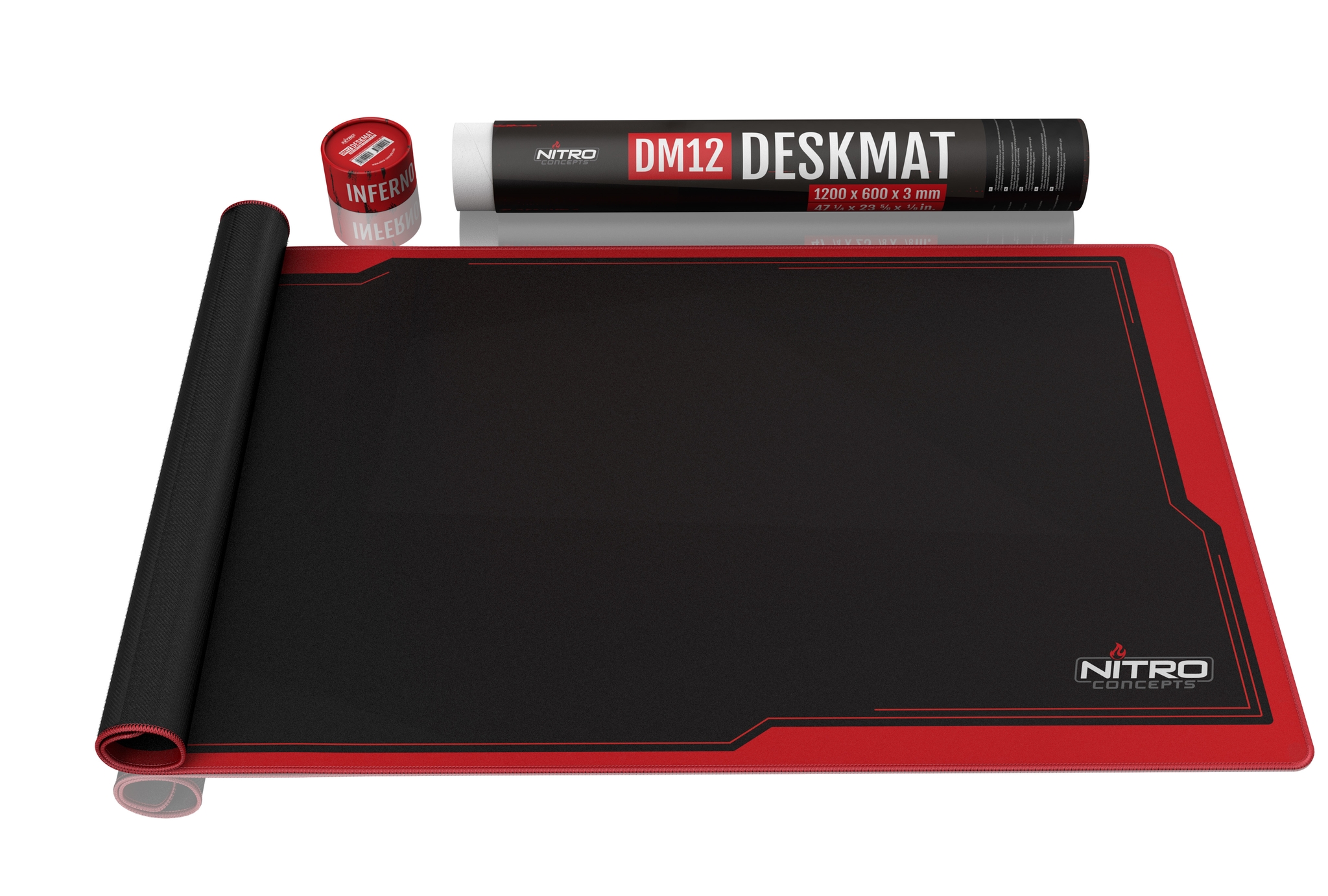 Nitro Concepts DM12 Alfombrilla de rat�n para juegos Negro, Rojo
