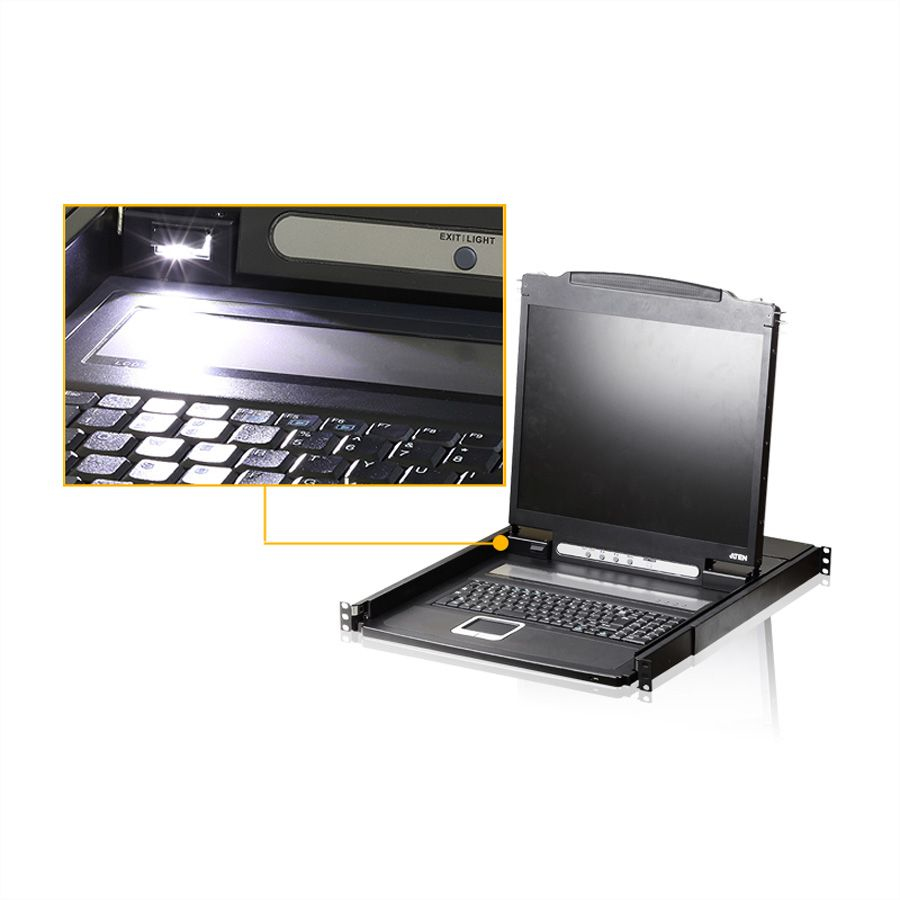ATEN CL1000N support dordinateurs 48,3 cm (19) 1280 x 1024 pixels Mtal, Plastique Noir