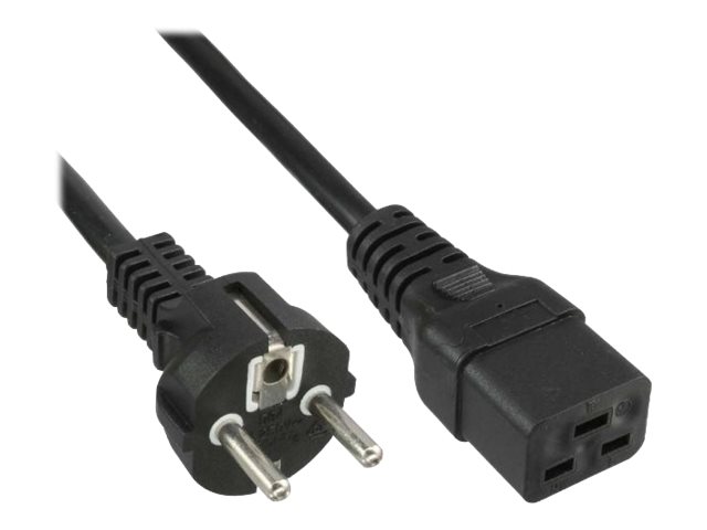 InLine Cavo alimentazione spina Shu.cko presa C19, nero, 1m