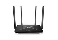 Mercusys AC12G - Wi-Fi 5 (802.11ac) - Dual-Band (2,4 GHz/5 GHz) - Eingebauter Ethernet-Anschluss - Schwarz - Tabletop-Router