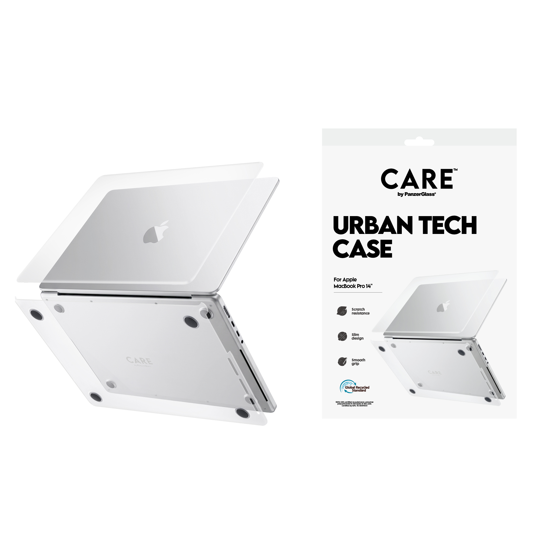 PanzerGlass CARE by � Case Transparent Macbook Pro 14 M1 | M2 | M3 | M4 | M5 coque de protection pour t�l�phones portables Housse