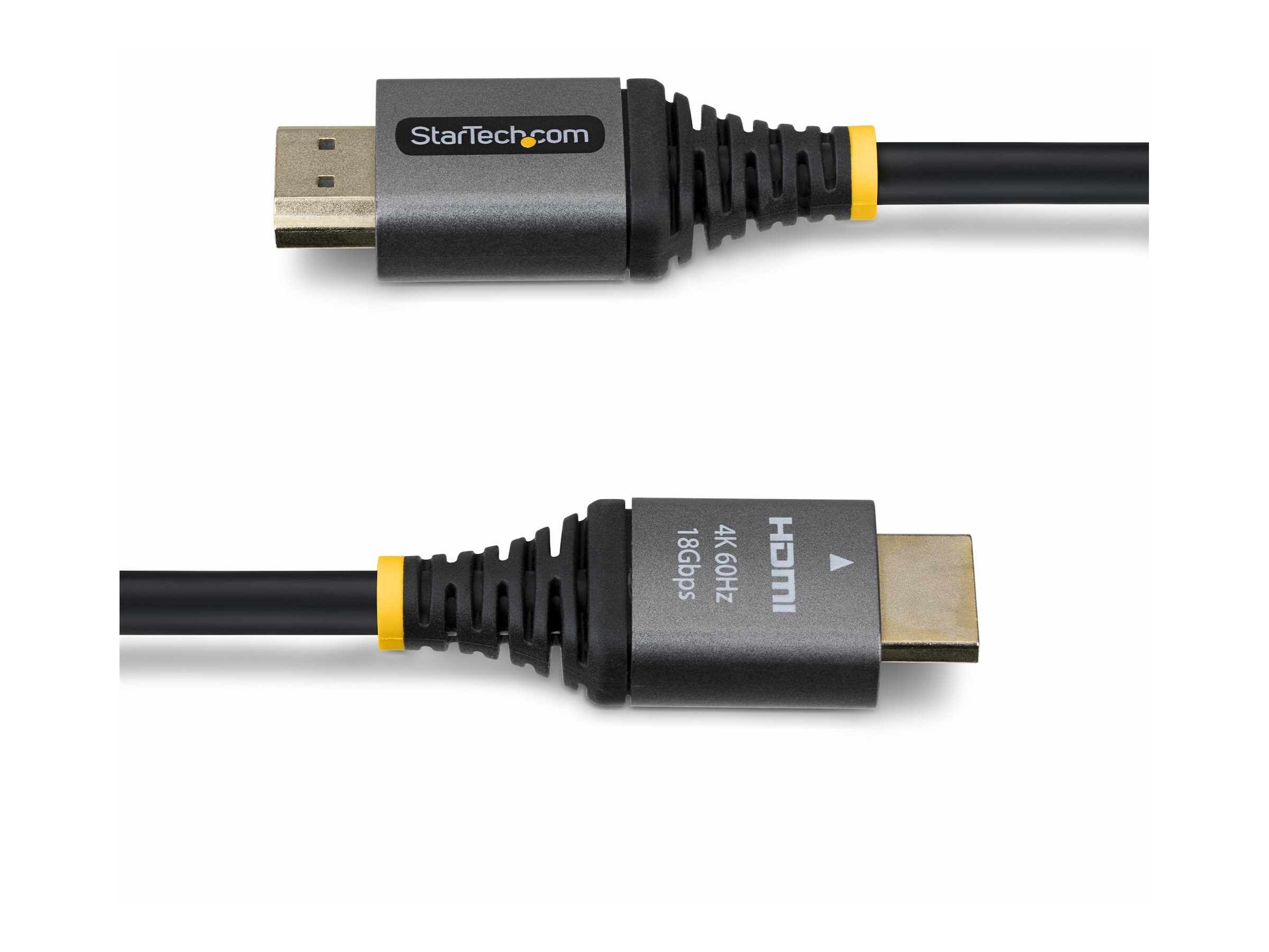StarTech.com Cavo HDMI High Speed Premium Certificato da 1,5 m, HDMI 2.0, 4K 60Hz / 1440p 144Hz, con HDR10 e ARC, Larghezza di banda 18 Gbps, Per monitor/TV/display, Rivestimento TPE Flessibile