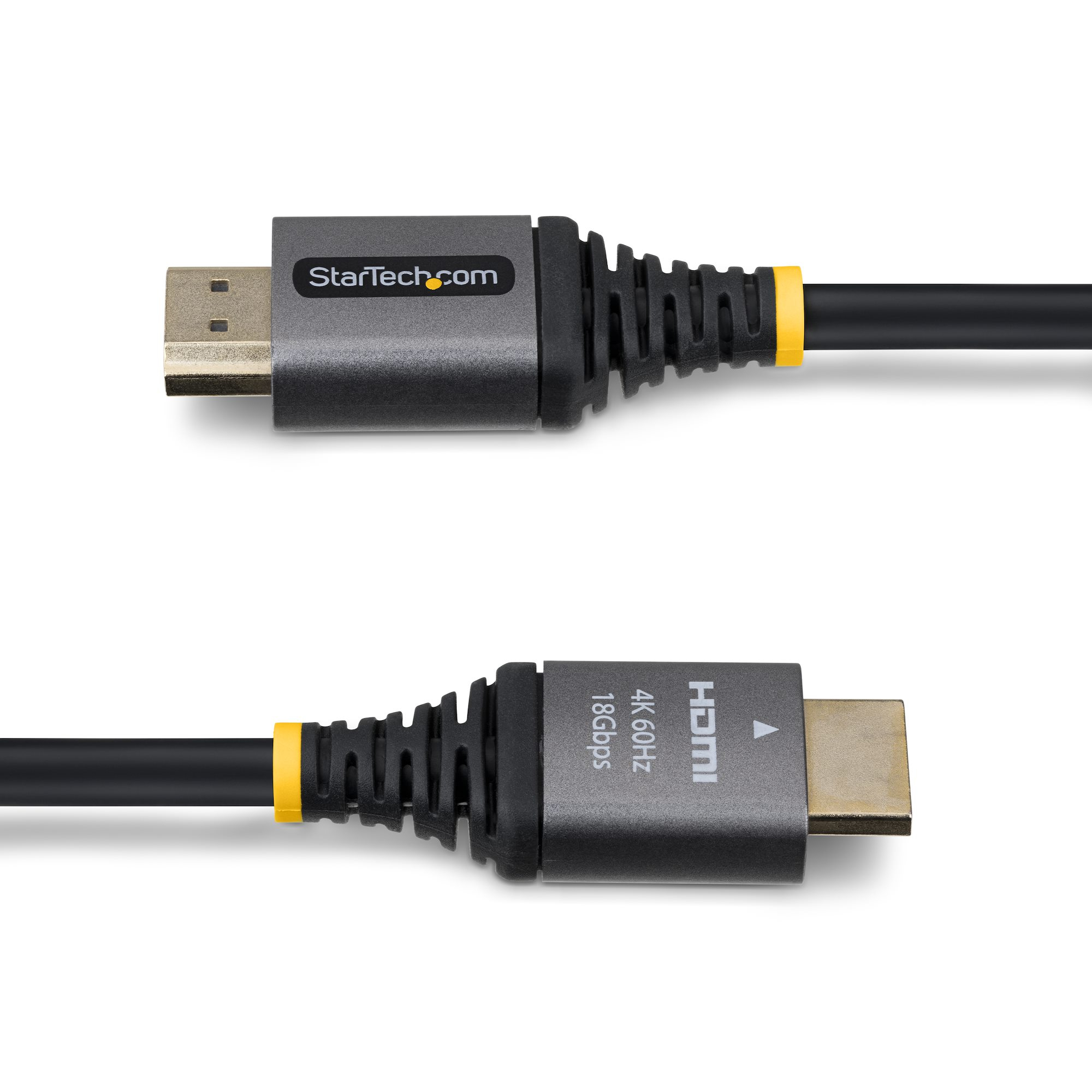 StarTech.com Cavo HDMI High Speed Premium Certificato da 1,5 m, HDMI 2.0, 4K 60Hz / 1440p 144Hz, con HDR10 e ARC, Larghezza di banda 18 Gbps, Per monitor/TV/display, Rivestimento TPE Flessibile
