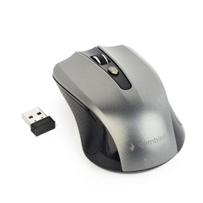 Gembird MUSW-4B-04-BG - Maus - optisch - 4 Tasten - kabellos - 2.4 GHz - kabelloser Empf�nger (USB)