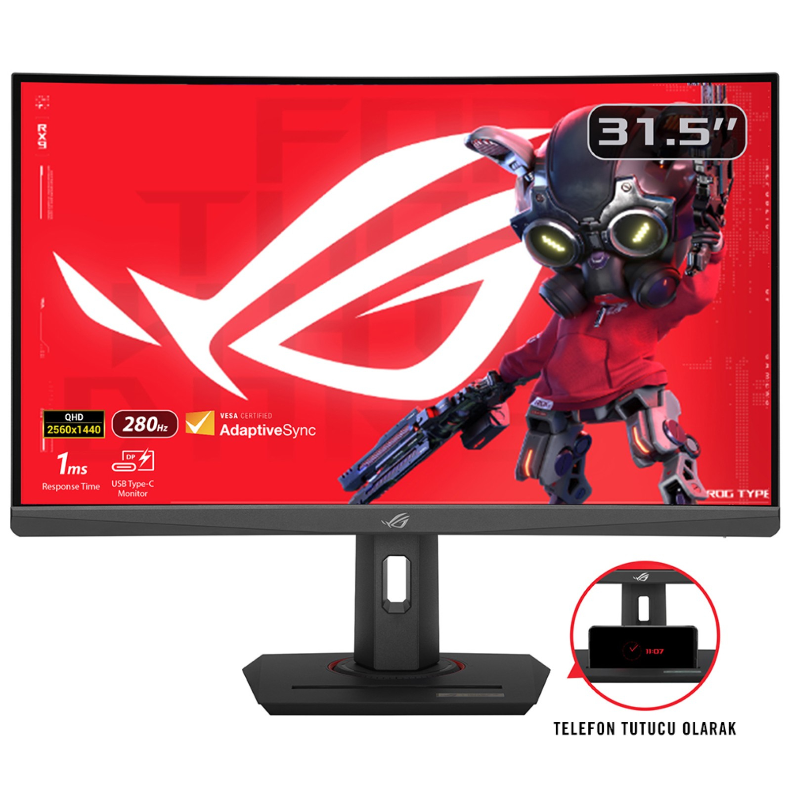 ASUS ROG Strix XG32WCMS - LED-Monitor - Gaming - gebogen - 81.3 cm (32)
