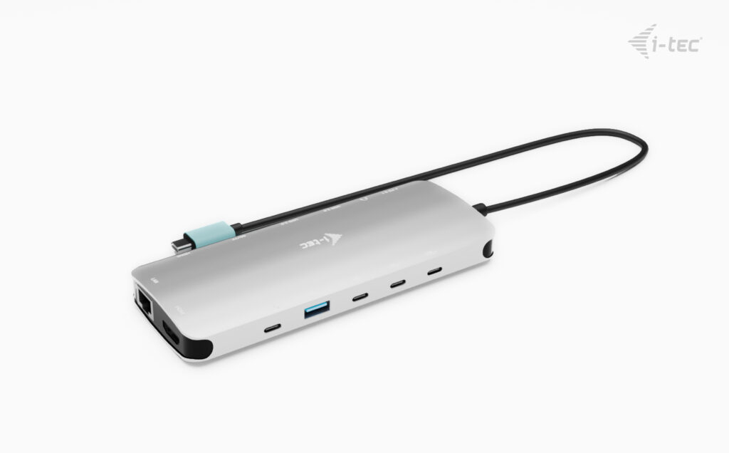 i-tec Metal USB-C Nano 3x Display Dock, 2x HDMI 1x USB-C video + Power Delivery 140W