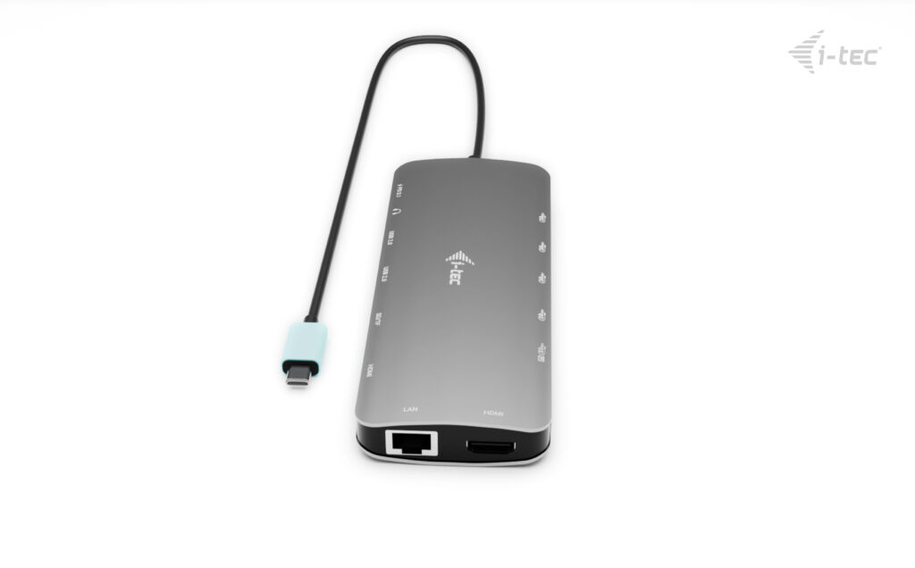 i-tec Metal USB-C Nano 3x Display Dock, 2x HDMI 1x USB-C video + Power Delivery 140W