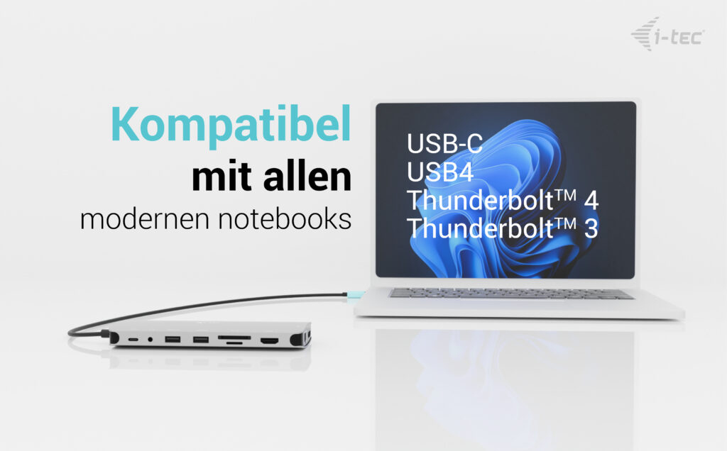 i-tec Metal USB-C Nano 3x Display Dock, 2x HDMI 1x USB-C video + Power Delivery 140W