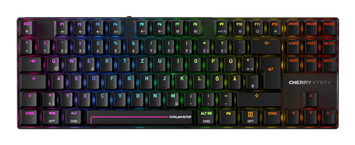 CHERRY MX 8.2 Pro TMR Wireless clavier Gaming USB + RF Wireless + Bluetooth QWERTZ Allemand Noir