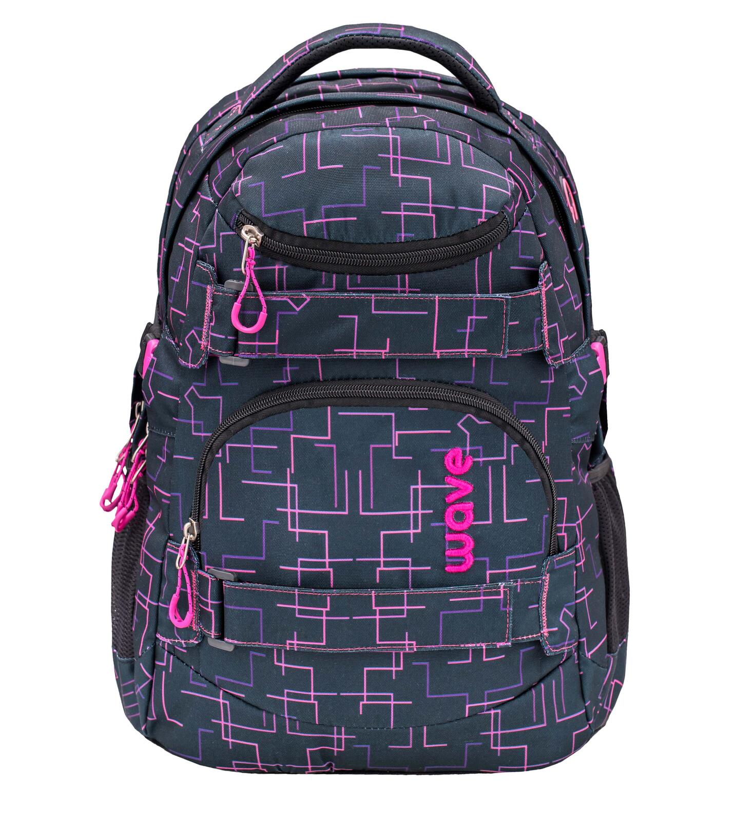 BELMIL Schulrucksack Infinity Cubic Pink Kunstfaser schwarz/pink