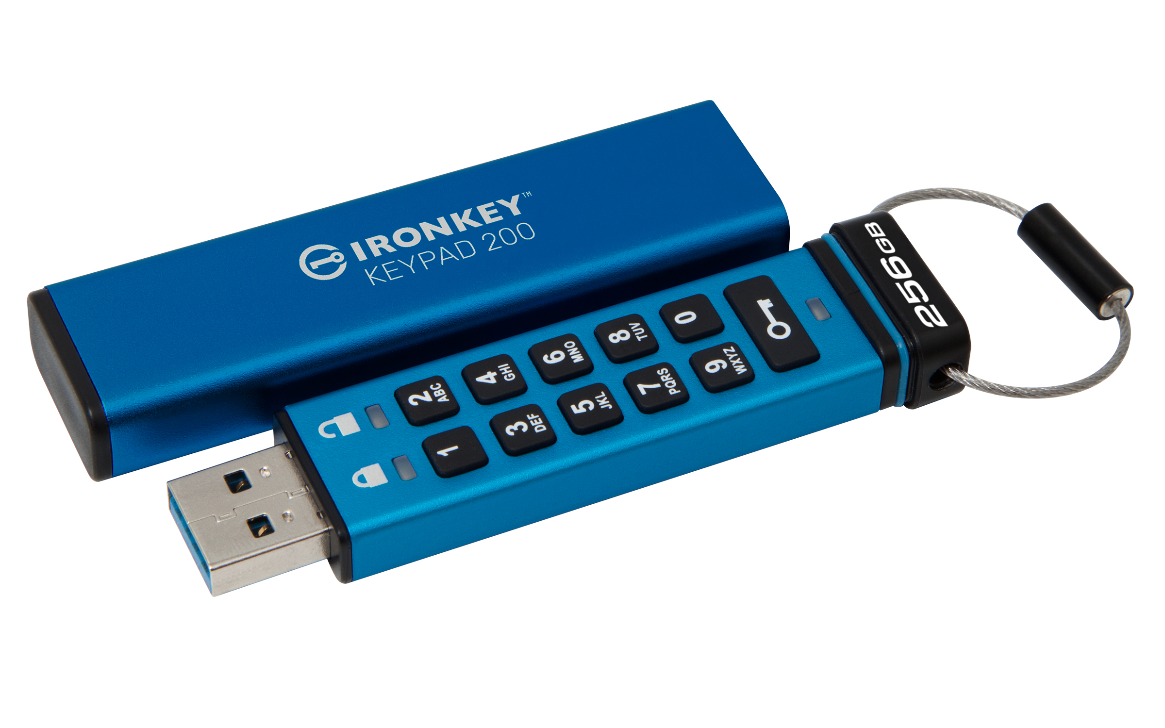 Kingston 256GB IronKey Keypad200 AES-256 - Flash-Speicher - unsortiert