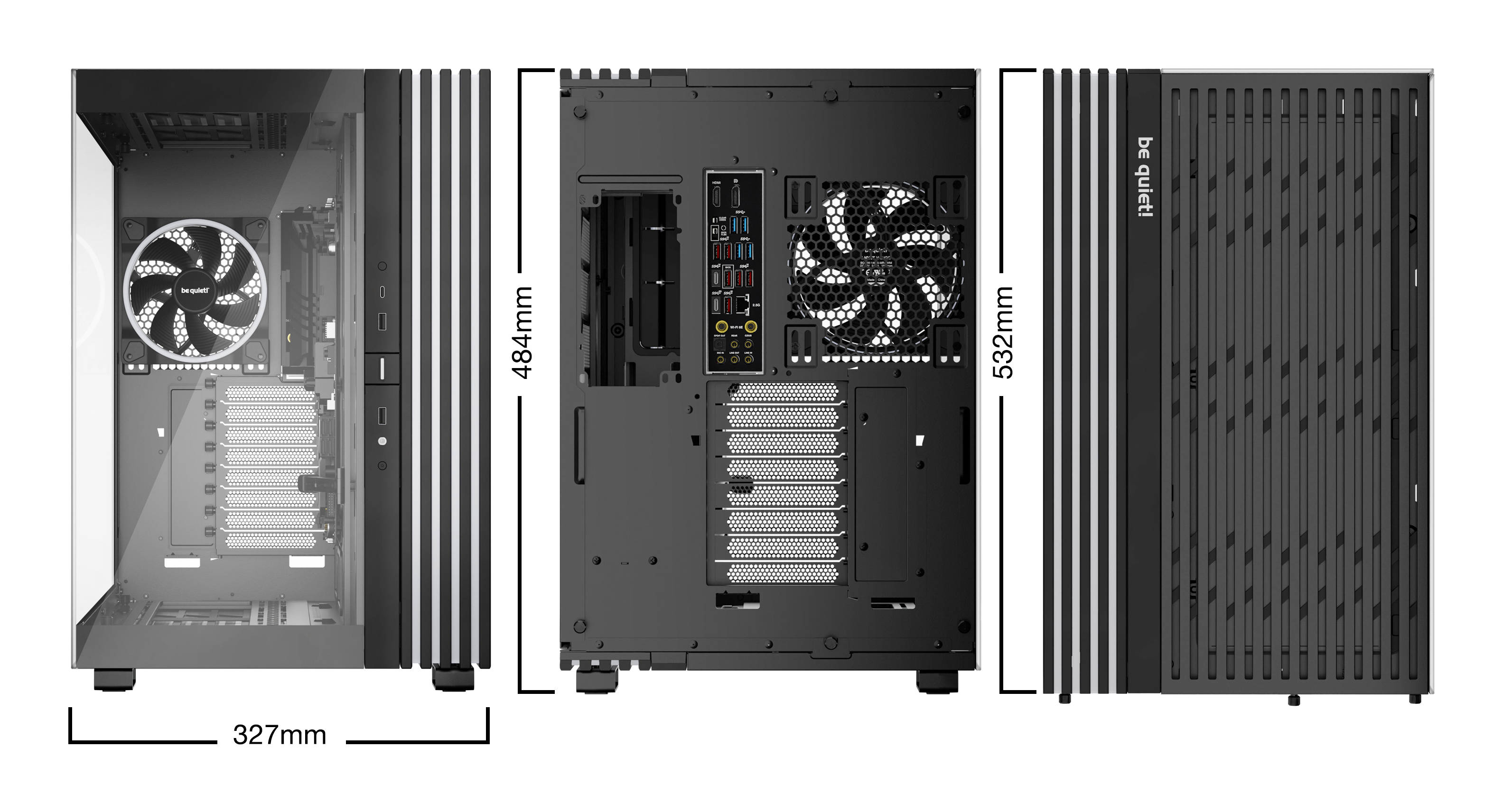 Be Quiet! Light Base 900 FX - FT - E-ATX - Seitenteil mit Fenster (Glas)