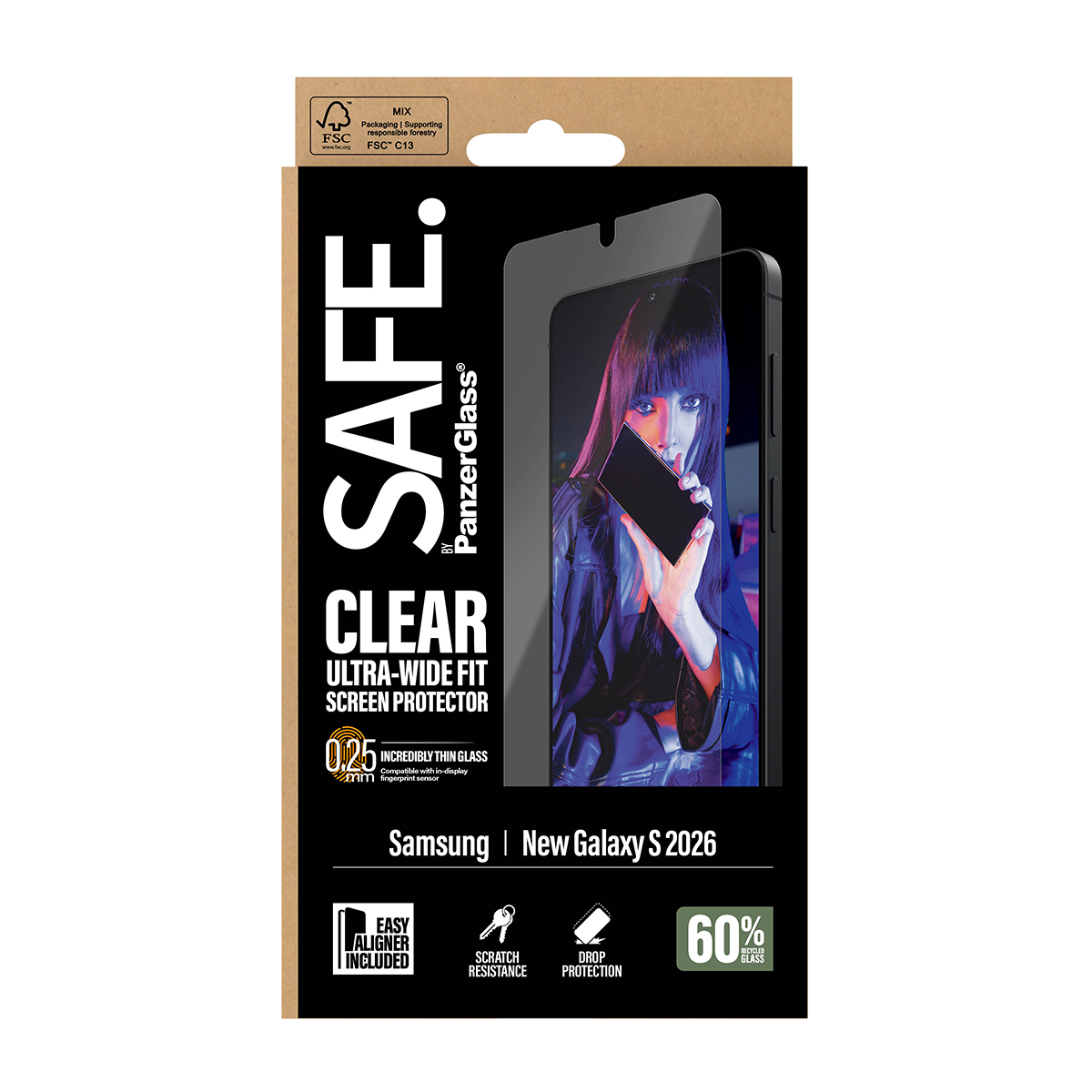 PanzerGlass SAFE BY SCREEN PROTECTOR Samsung Galaxy S26 Ultra-Wide Fit W