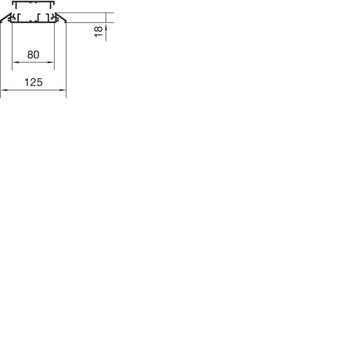 Hager AKA181250ELN sistema di canalina per cavo 2 m Alluminio