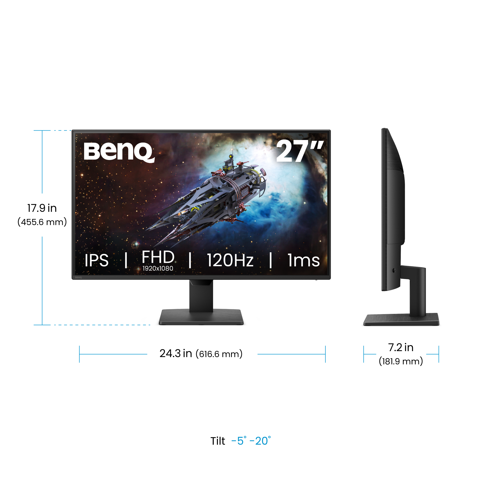 BenQ GW2790P pantalla para PC 68,6 cm (27) 1920 x 1080 Pixeles Full HD LED Negro