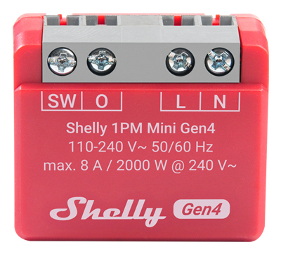 Shelly 1PM Mini Gen4 - Relaisschalter - kabellos