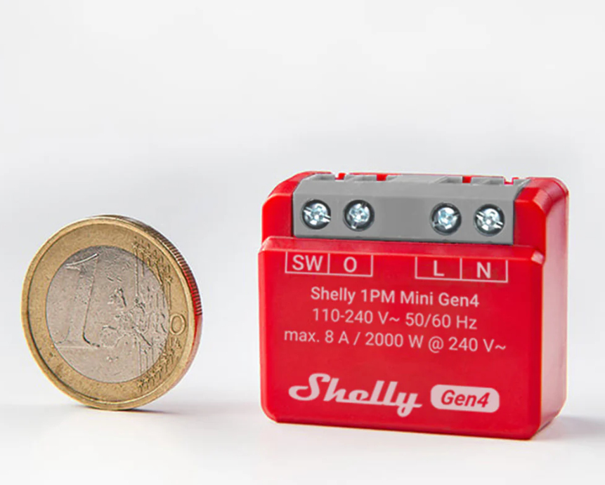 Shelly 1PM Mini Gen4 - Relaisschalter - kabellos