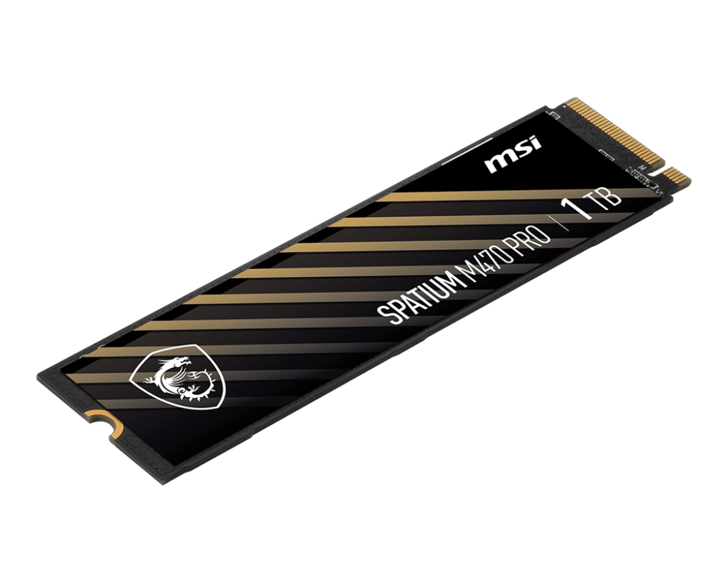 MSI SPATIUM M470 PRO - SSD - 1 TB - intern - M.2 2280 - PCIe 4.0 x4 (NVMe)