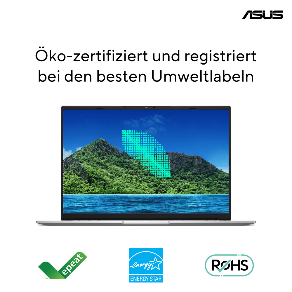 ASUS Vivobook 16 X1605VA-MB2291W Intel Core 7 150U Laptop 40.6 cm (16) WUXGA 16 GB DDR4-SDRAM 1 TB SSD Wi-Fi 6 (802.11ax) Windows 11 Home German Silver