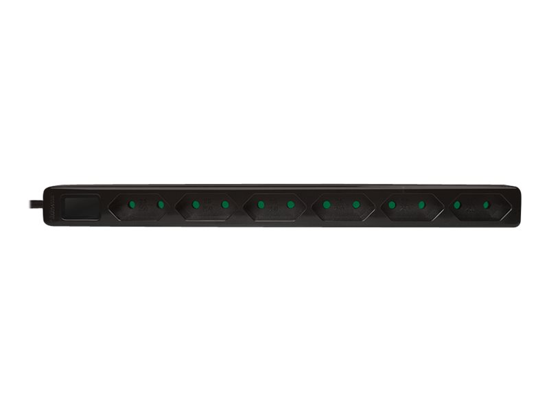 LogiLink Slim - Steckdosenleiste - Wechselstrom 250 V - 3400 Watt - Ausgangsanschl�sse: 6 (6 x Eurostecker)