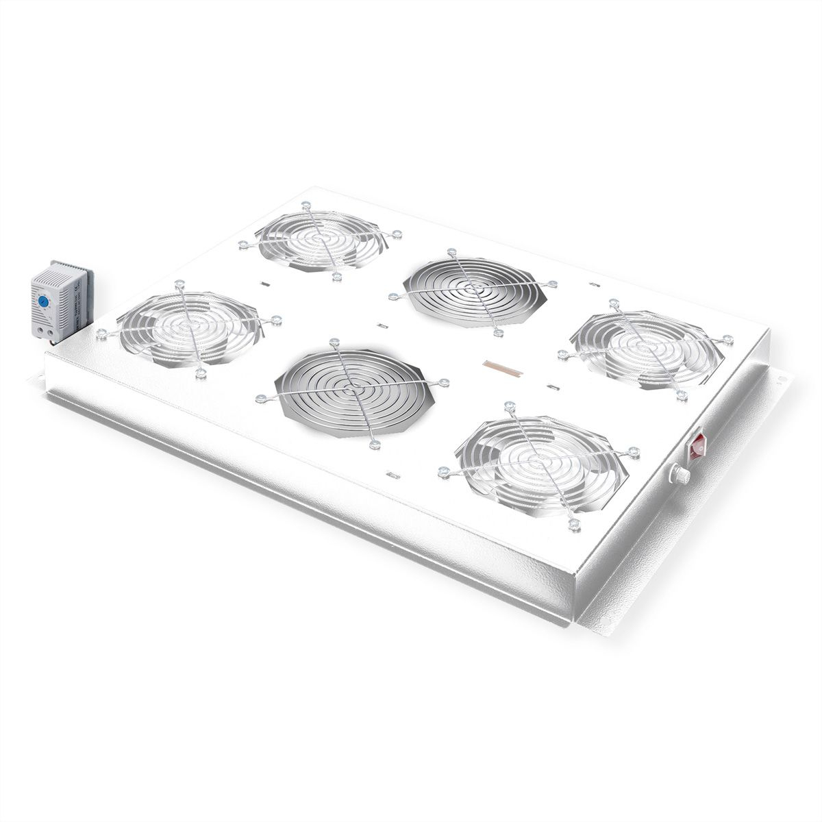 ROLINE Rack-L�fter - 4 Ventilatoren, mit Thermostat - auf Dach montierbar - RAL 7035, Hellgrau - 48.3 cm (19)