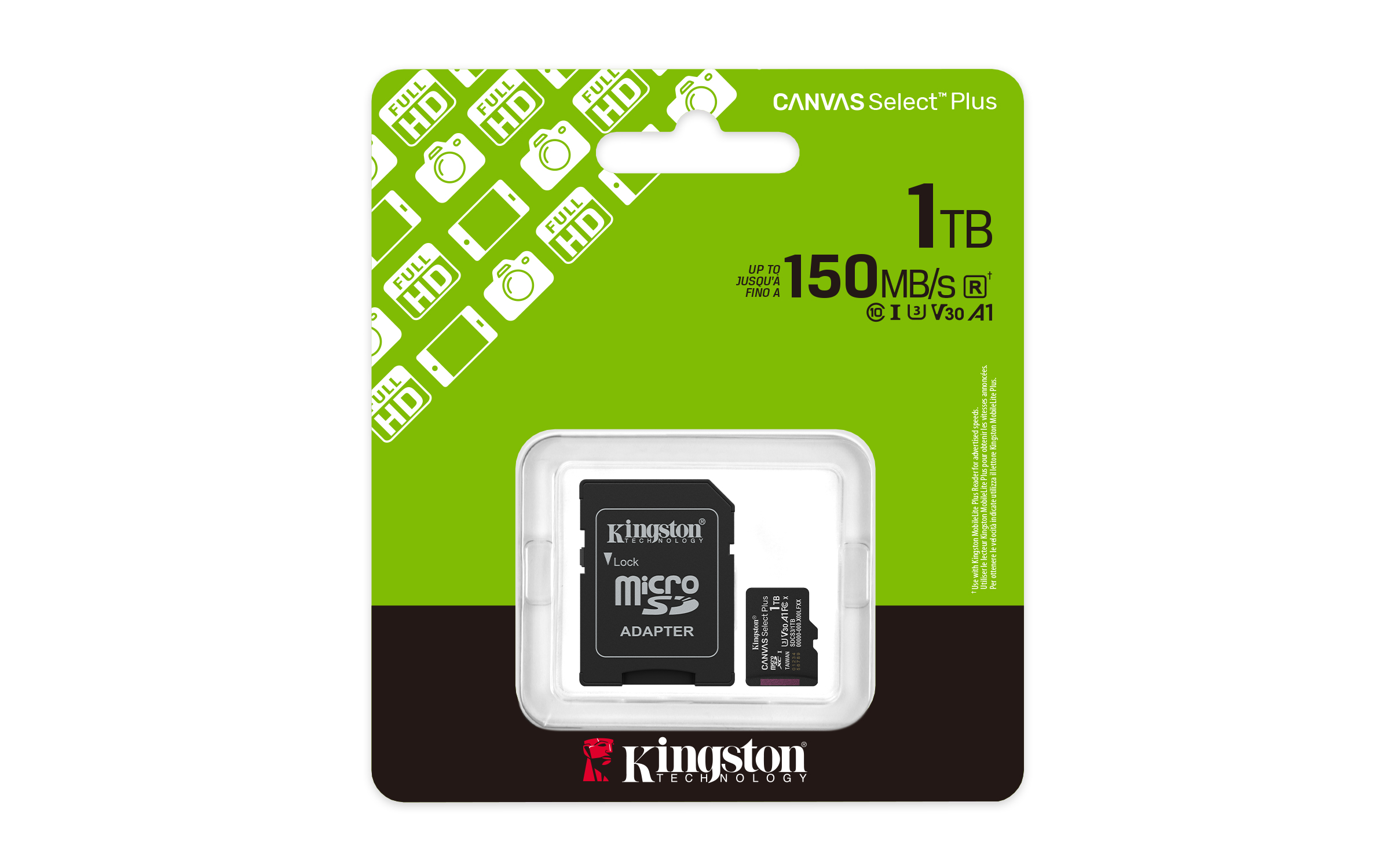 Kingston Canvas Select Plus - Flash-Speicherkarte (SD-Adapter inbegriffen)
