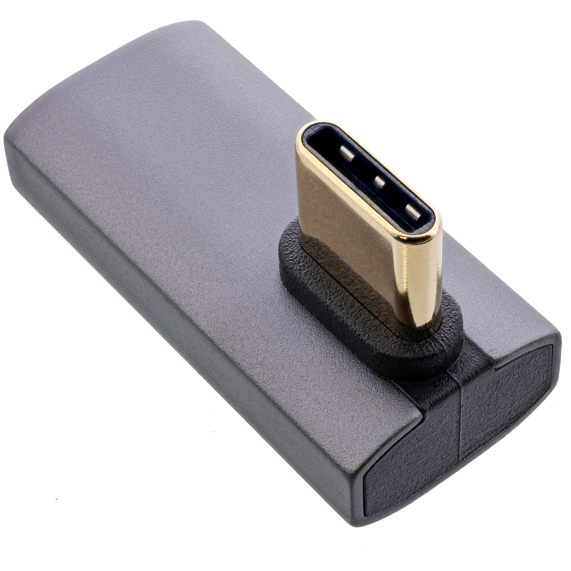 InLine Adattatore USB4, spina/presa USB-C verticale angolata a destra/sinistra