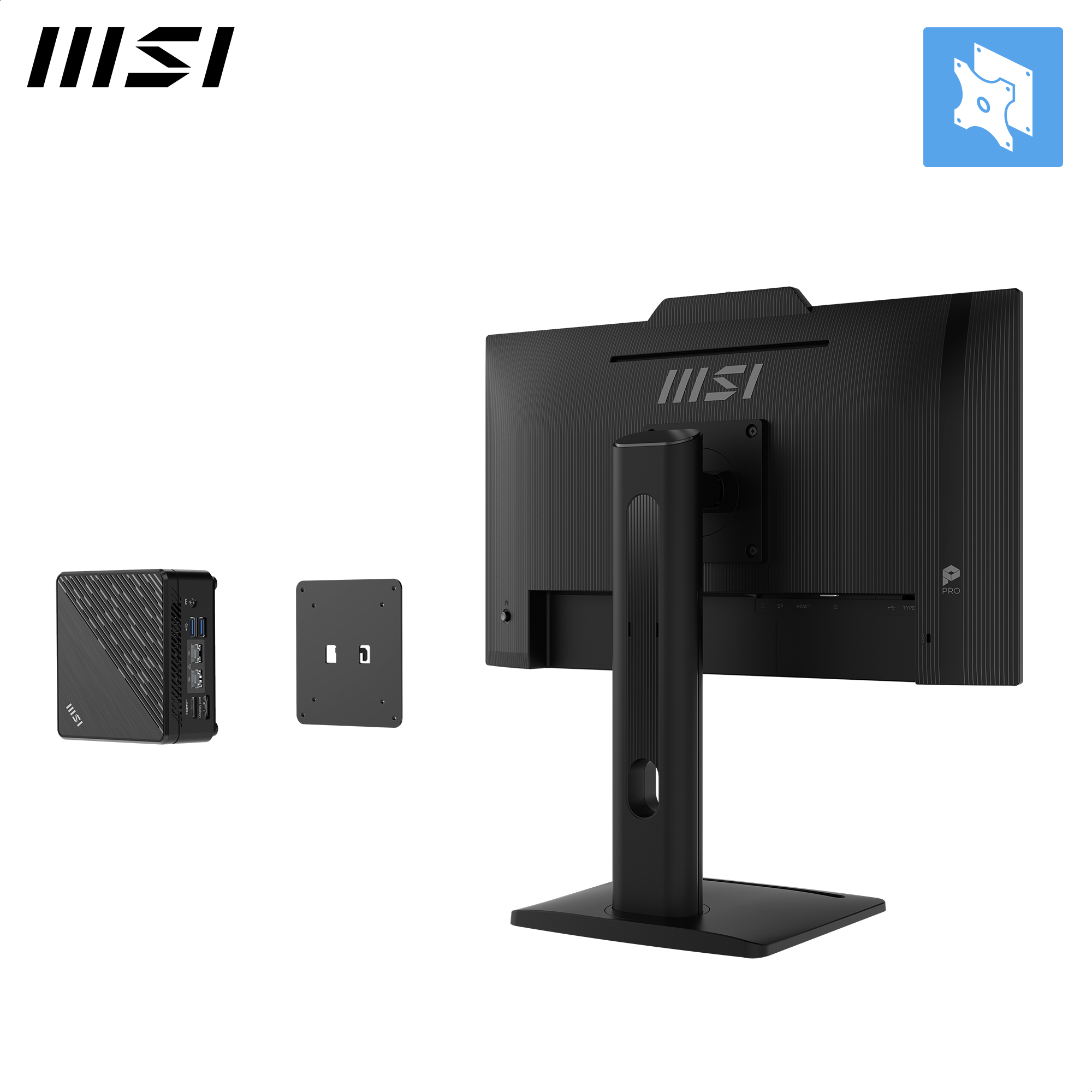 MSI Pro MP242PMGDE Monitor PC 60,5 cm (23.8) 1920 x 1080 Pixel Full HD LCD Nero