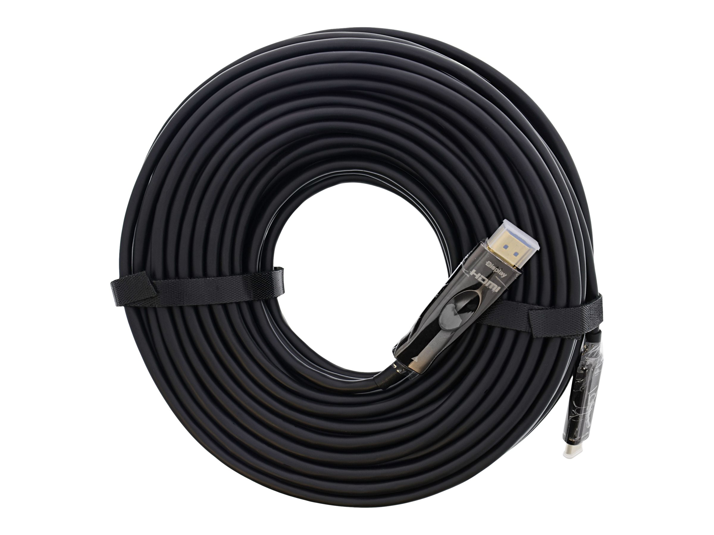 InLine Adapterkabel - USB-C m�nnlich zu HDMI m�nnlich - 25 m - Hybrid Kupfer/Kohlefaser - Schwarz - rund, Active Optical Cable (AOC)