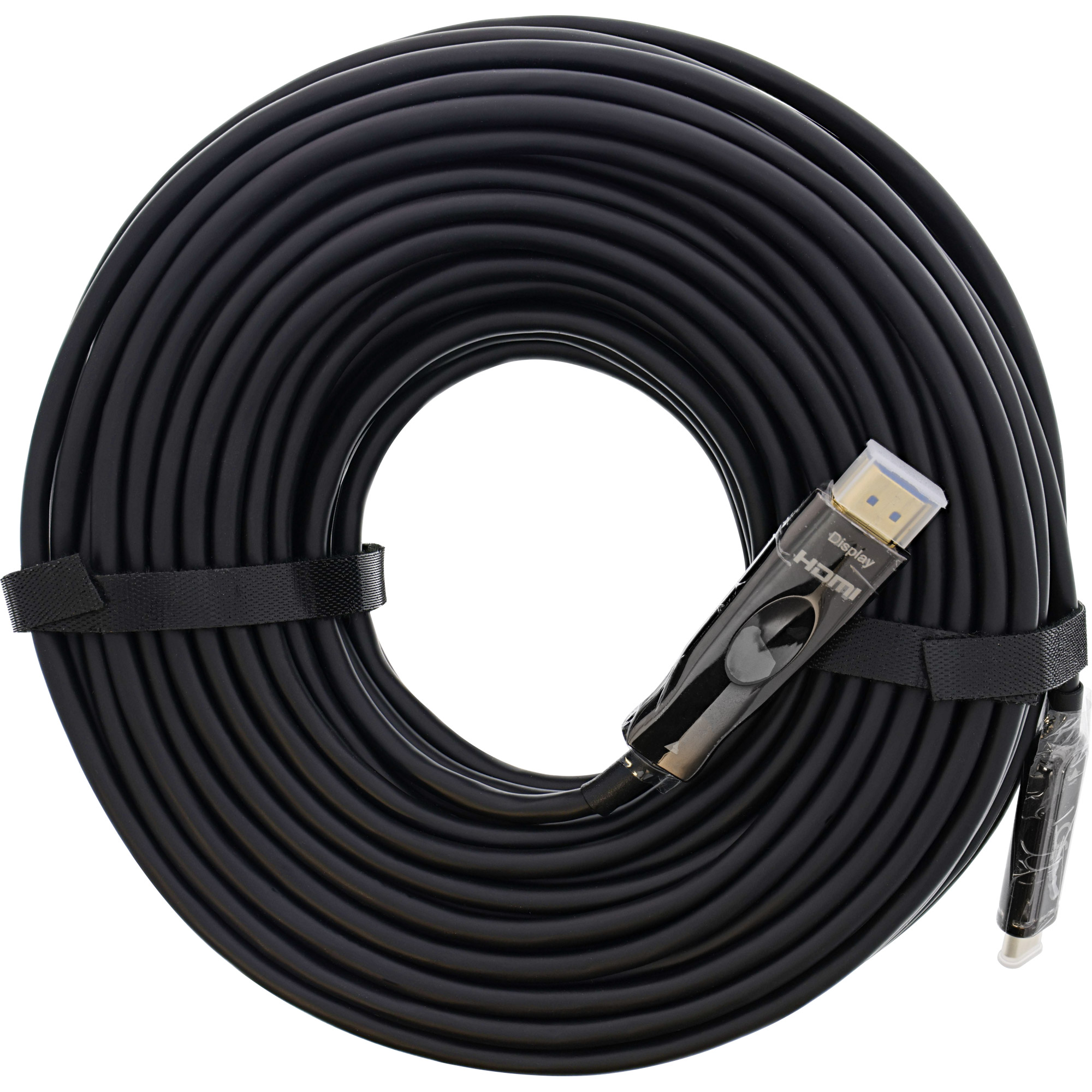 InLine Adapterkabel - USB-C m�nnlich zu HDMI m�nnlich - 25 m - Hybrid Kupfer/Kohlefaser - Schwarz - rund, Active Optical Cable (AOC)