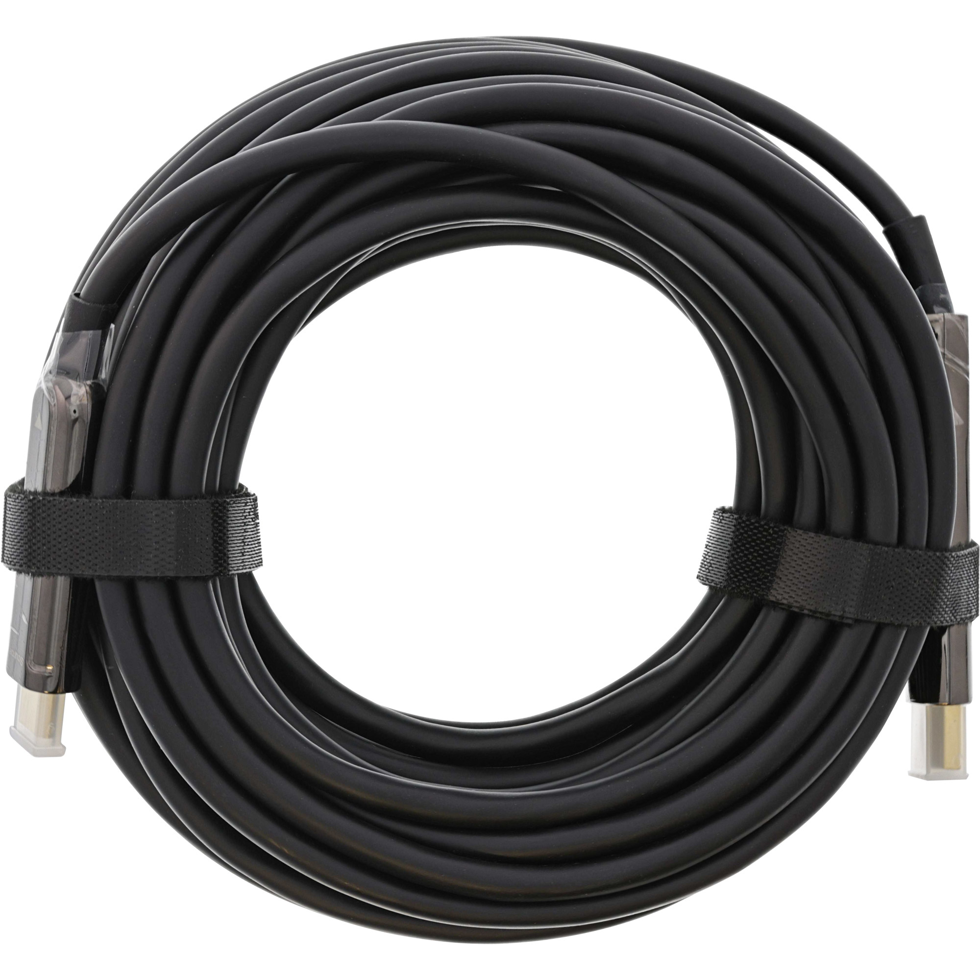 InLine Adapterkabel - USB-C m�nnlich zu HDMI m�nnlich - 25 m - Hybrid Kupfer/Kohlefaser - Schwarz - rund, Active Optical Cable (AOC)