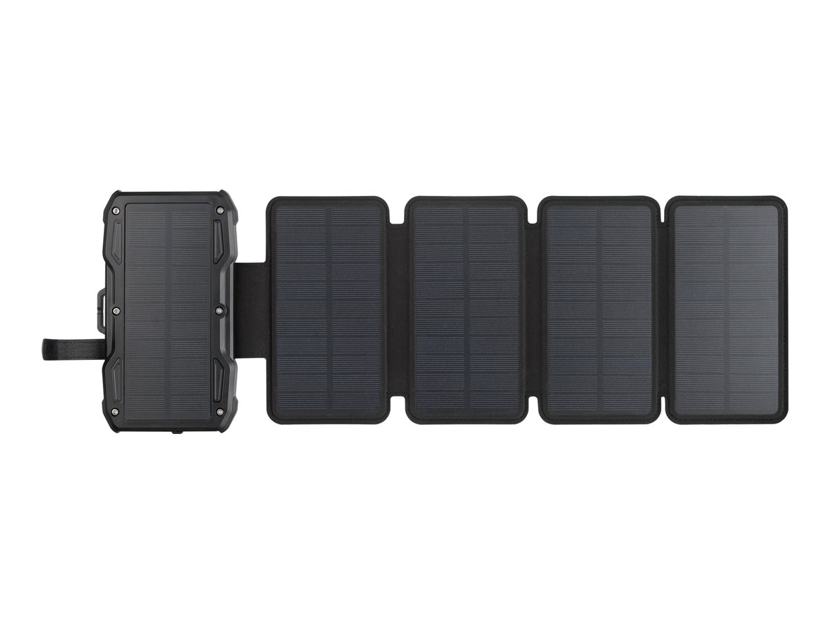 SANDBERG Solar PowerBank - Kabelloses Ladepad / Solar-Powerbank - 5-Panel - 10000 mAh - 37 Wh - 22.5 Watt - 1.67 A - PD/PPS 3.3 - 2 Ausgabeanschlussstellen (USB, 24 pin USB-C)