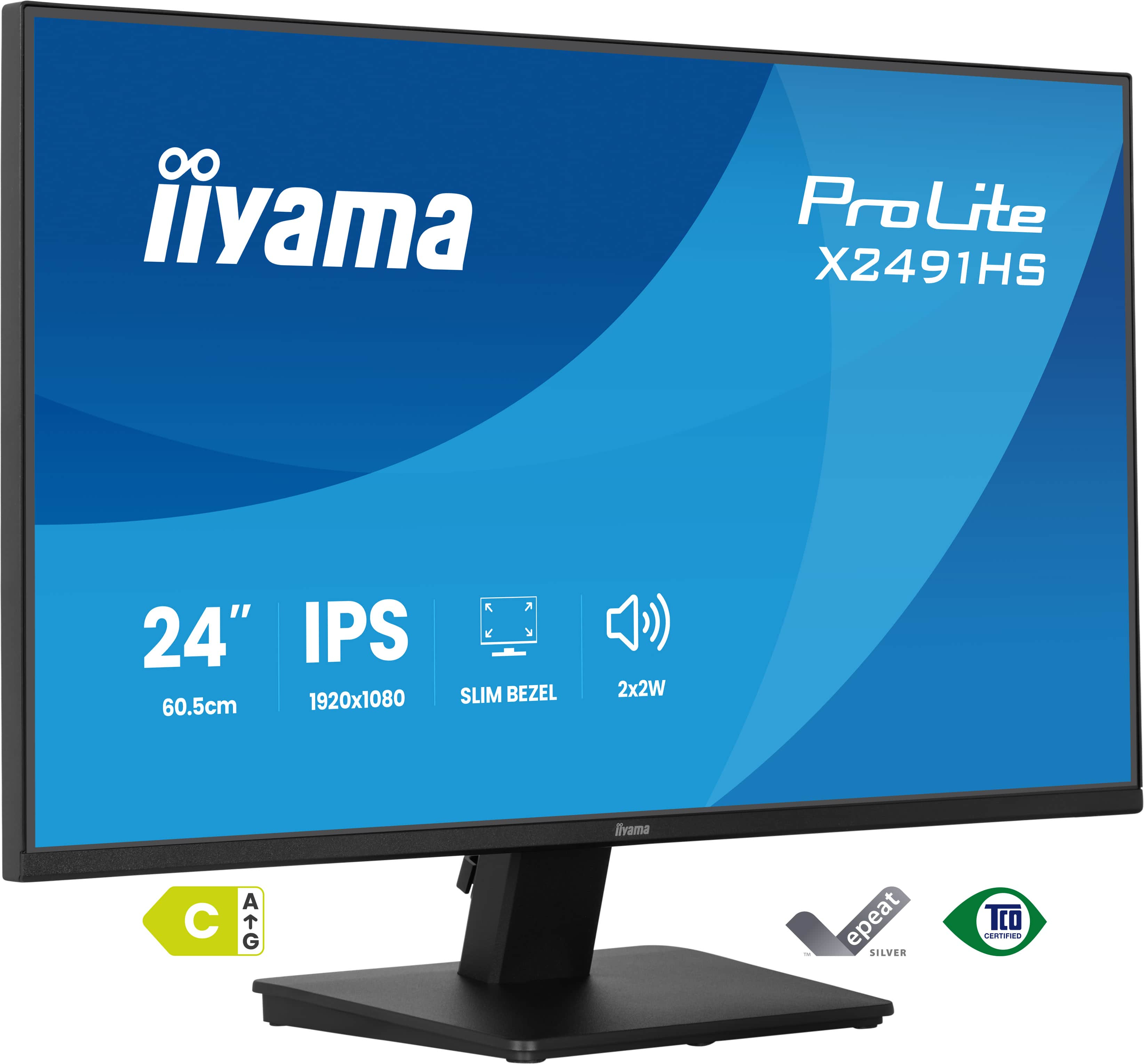 iiyama ProLite X2491HS-B1 computer monitor 60.5 cm (23.8) 1920 x 1080 pixels Full HD LCD Black