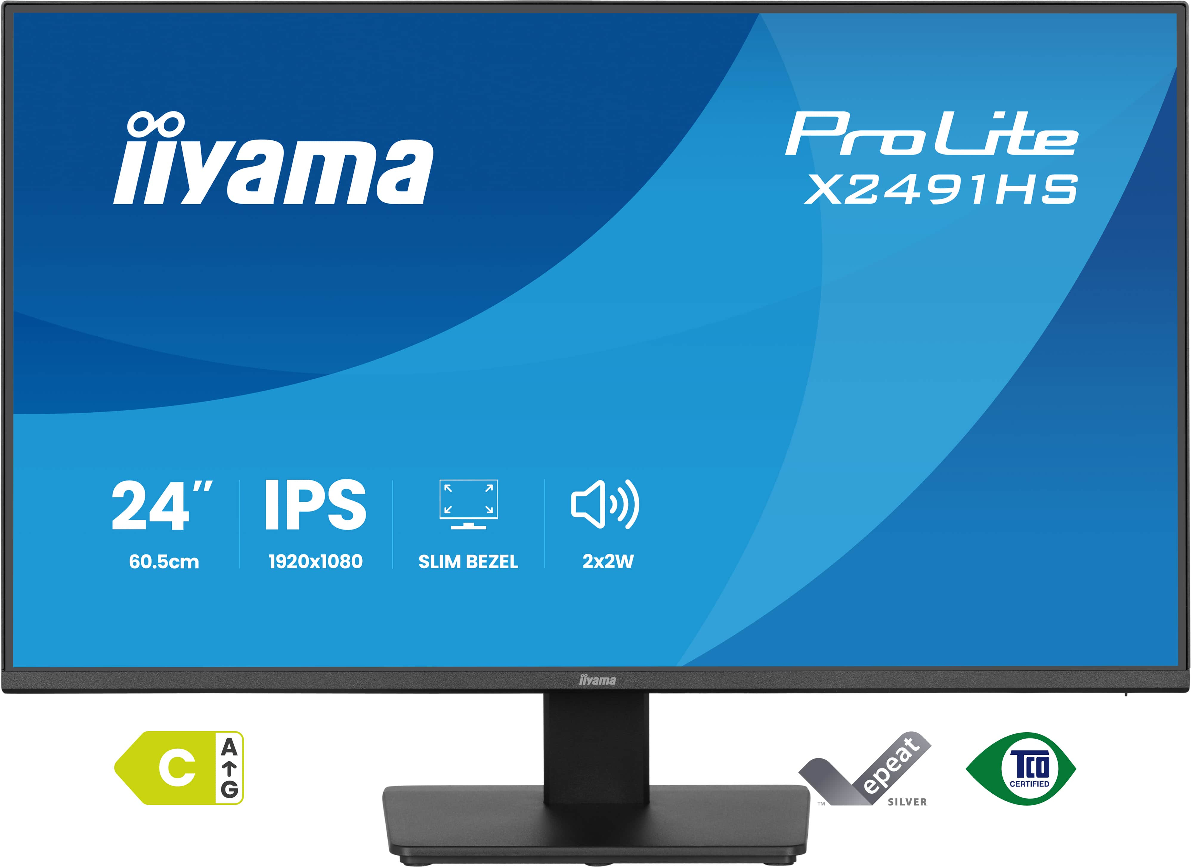 iiyama ProLite X2491HS-B1 computer monitor 60.5 cm (23.8) 1920 x 1080 pixels Full HD LCD Black