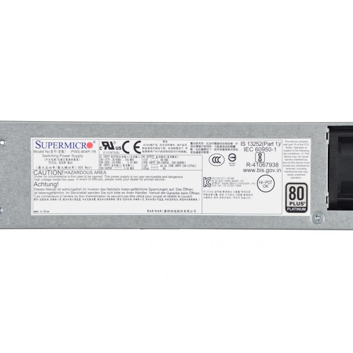 Supermicro PWS-804P-1R unidad de fuente de alimentaci�n 800 W Acero inoxidable