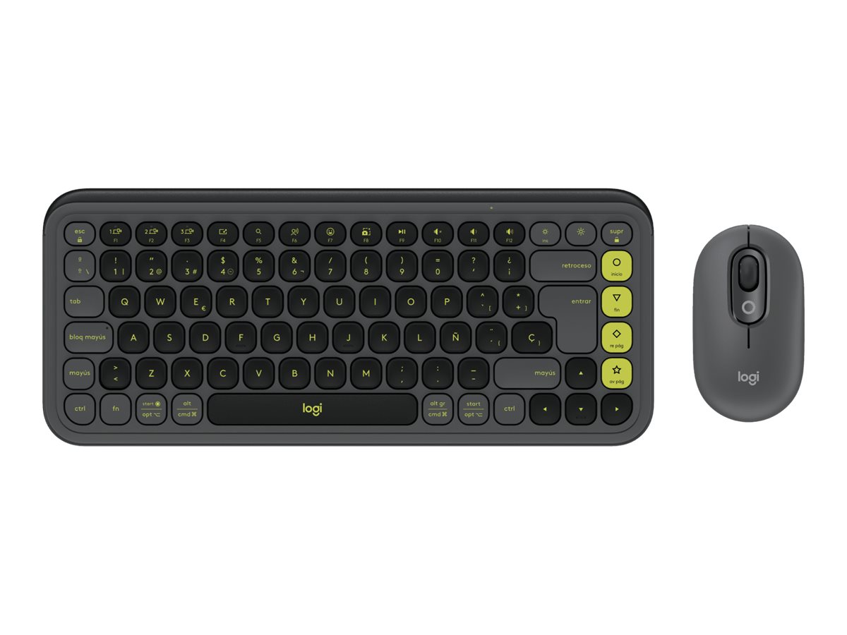 Logitech POP ICON COMBO, combinacin de teclado y ratn Bluetooth, escritura cmoda, teclas y botones programables, clics discretos, Easy-Switch hasta 3 dispositivos: rosado