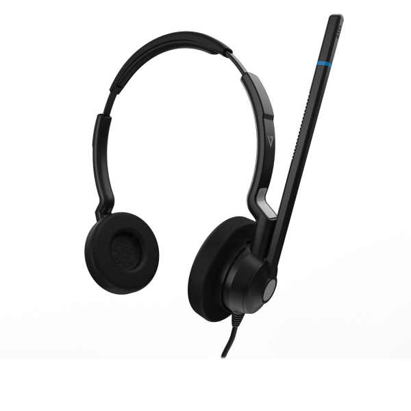V7 Micro-casque filaire binaural QD pour centre d appels