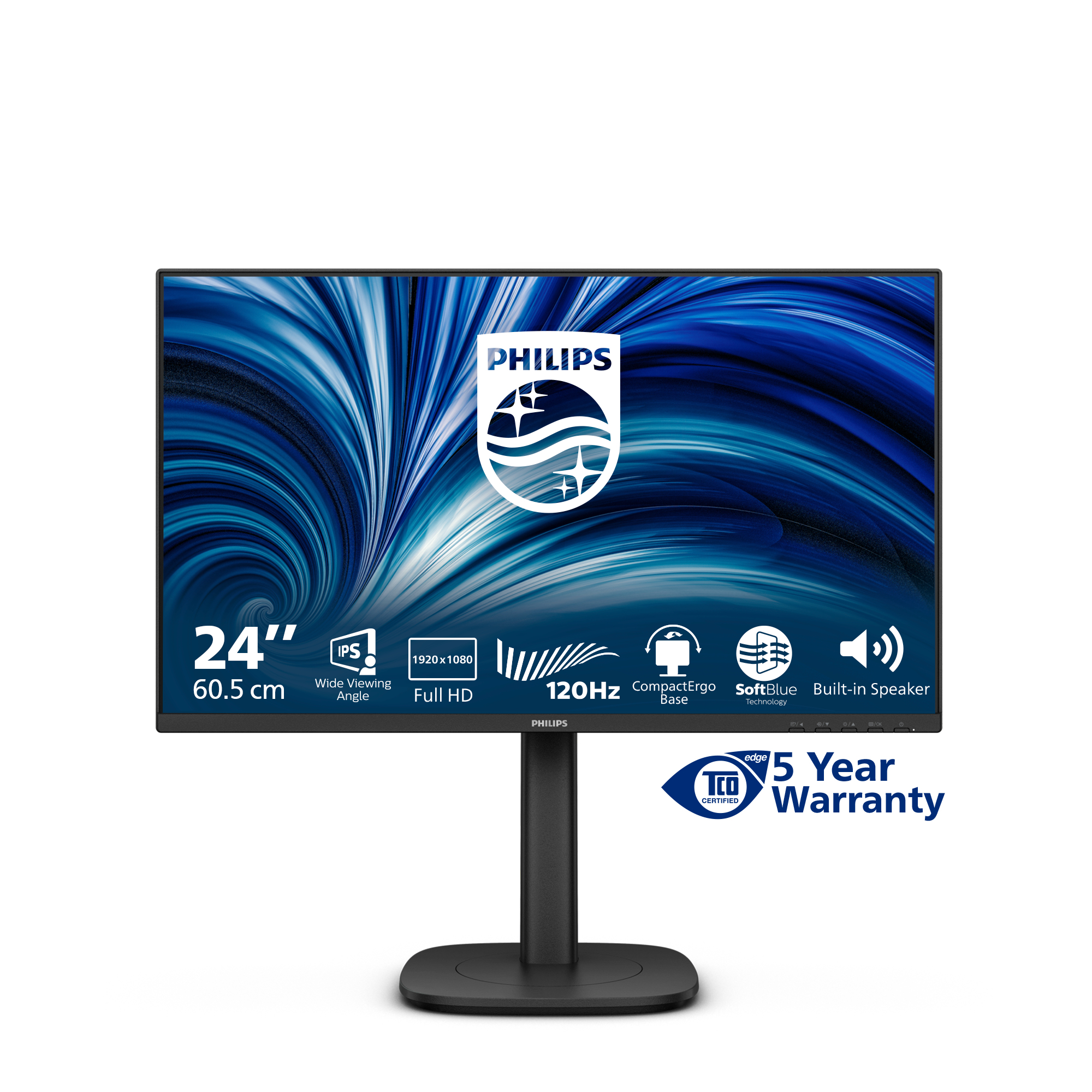 Philips 3000 series 24B2N3200J/00 computer monitor 60.5 cm (23.8) 1920 x 1080 pixels Full HD LCD Black