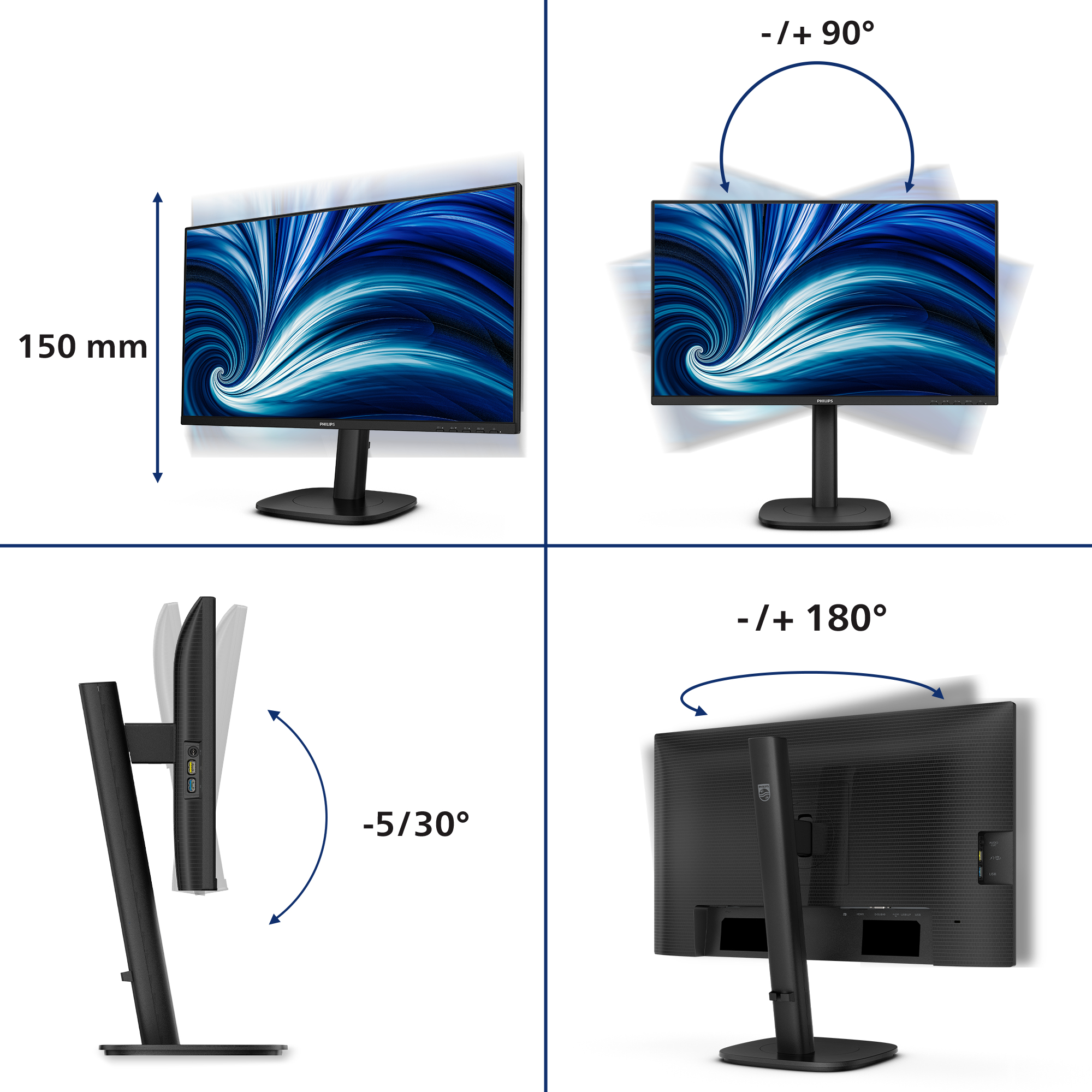 Philips 24B2N3200J - 3000 Series - LED-Monitor - 60.5 cm (24)