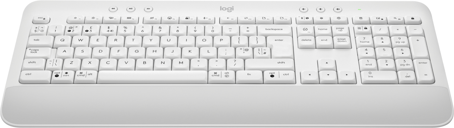 Logitech Signature K650 tastiera Bluetooth QWERTY Inglese britannico Bianco