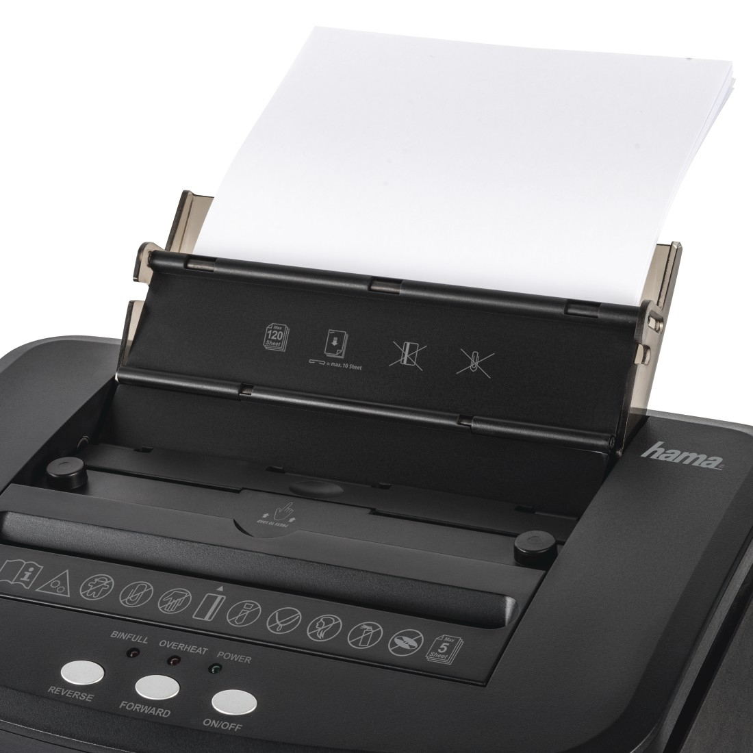 Hama Premium AutoM120 destructeur de papier Dcoupage par micro-broyage 60 dB 22,5 cm Noir